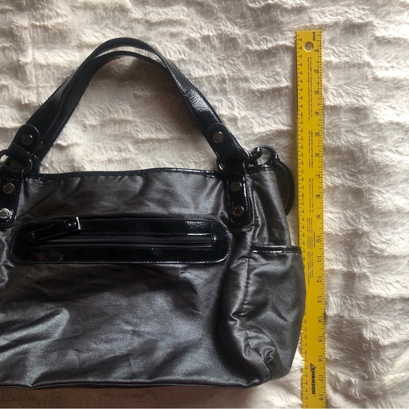 Kenneth Cole Reaction satchel bag metallic look fabric - Picture 7 of 14